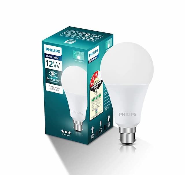 PHILIPS StellarBright High-Beam 12-Watt Base B22 LED Bulb (Crystal White/Cool White, Pack of 1) 1 Count (Pack of 1) 12W