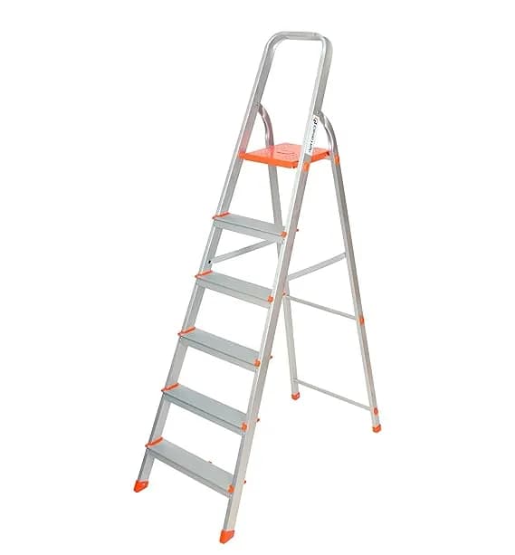 Climb High 6 Step Premium Ladder with Anti-Skid Step and 7 Year Warranty Aluminium Ladder