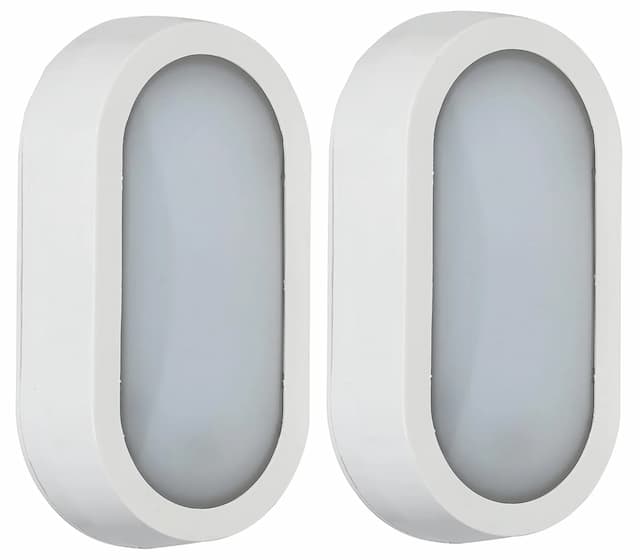 Forus 10W Bulkhead Outdoor Lights, 3 Years Warranty Bulkhead Light, for Home Entrance, Gate, Path, Boundary, Garden, Washroom, Outdoor Porch & Patio Light, Waterproof – IP65, Cool White- 2PC Cool White Pack of 2