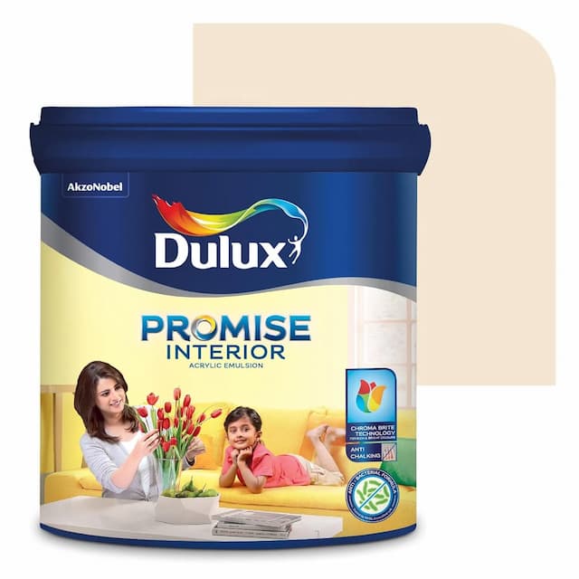 Dulux Promise Interior Emulsion Paint (10L, French Cream) | Brighter & Longer-Lasting Colors | Rich Finish | Chroma Brite Technology | Anti-Chalk | Water-Based Acrylic Paint