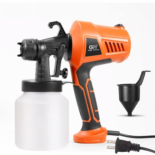 GIGAWATTS GW004GS 500W Electric Paint Sprayer Gun 800 ml Capacity 500 ml/min High-Pressure Spraying Machine for Painting Cars, Wood, Furniture, Wall and Woodworking (Set of 1)