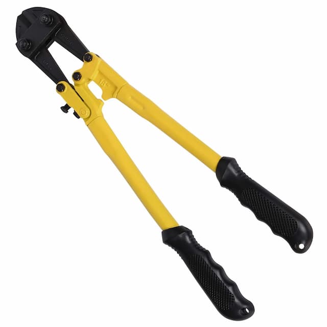 Deli DL2618 18" Bolt Cutter Tool Heavy-Duty Chrome Molybdenum Steel Bolt Cutter With Thick Insulation PVC Sleeve Easy Adjustment Drop Forged Hardened and Tampered Cutting Edge