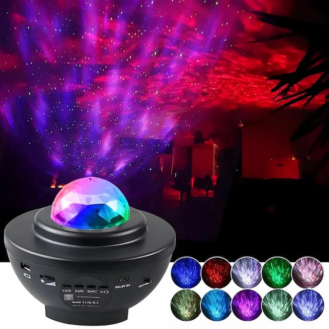 GIGAWATTS Galaxy Star Projector with Bluetooth Music Speaker & Remote Control Starry Night Light for Kids Adults Bedroom Gaming Room Home Theatre (Pack of 1, Multicolor)