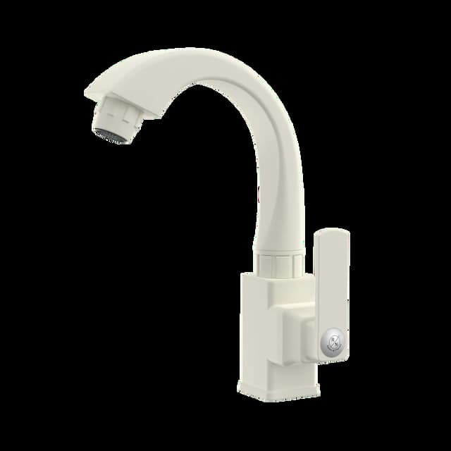 RN PTMT Superior Plastic Swan Neck Tap (Ivory) | Swan Neck Faucet (Deck Mount Installation Type)_RNABH05A10