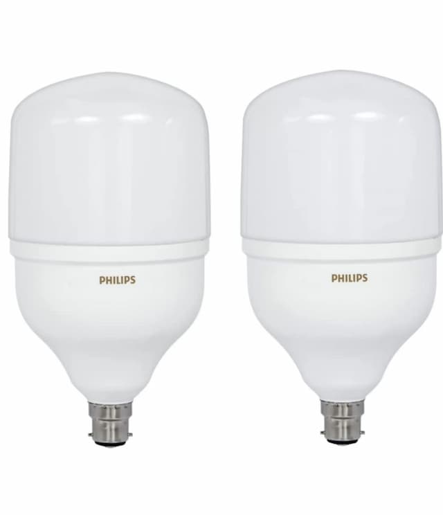 Philips Stellar Bright Base B22 50-Watt LED Bulb (Pack of 2) (Cool Day Light) (High Wattage, Super Bright, Elegant Design)