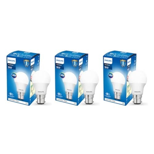 Philips Ace Saver 9 Watt LED Bulb, B22 (Cool Day Light), Pack of 3